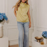 After Hours Satin Top in Light Chartreuse Image - 1