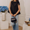 Tied and True Gingham Top in Black Image - 1