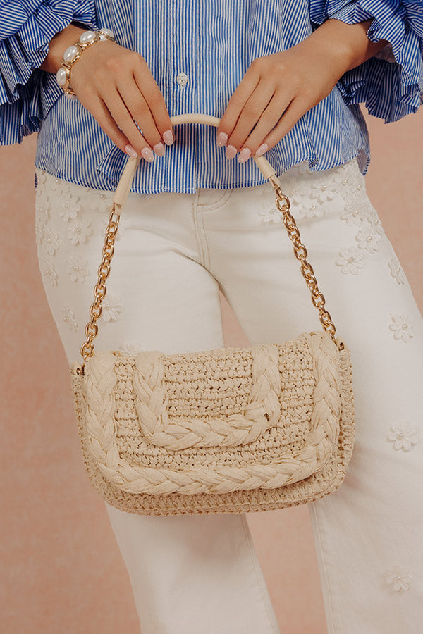 Vacay Bliss Woven Straw Purse