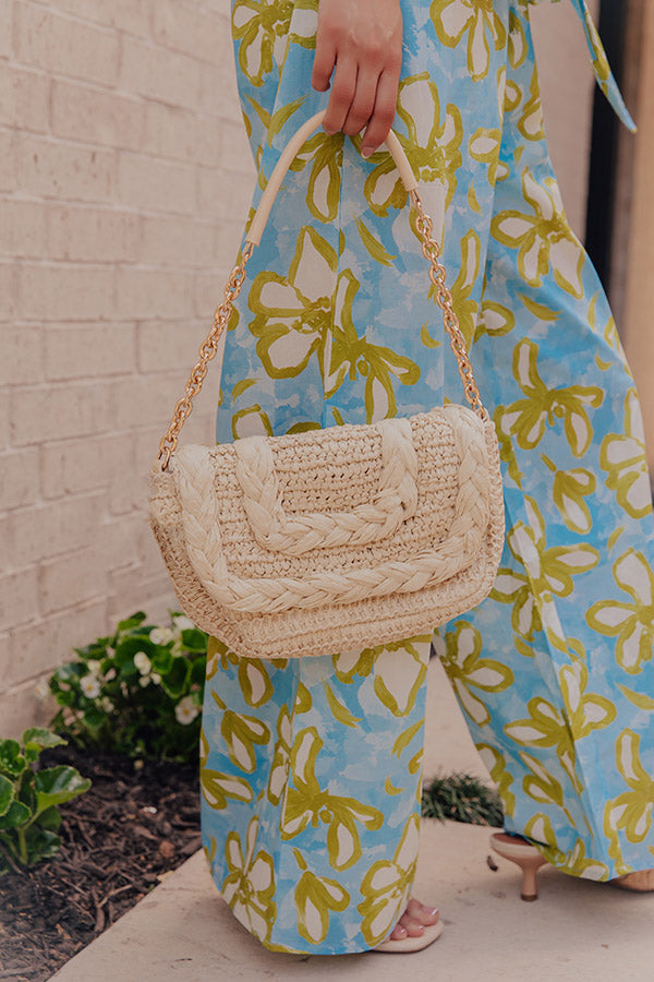 Vacay Bliss Woven Straw Purse