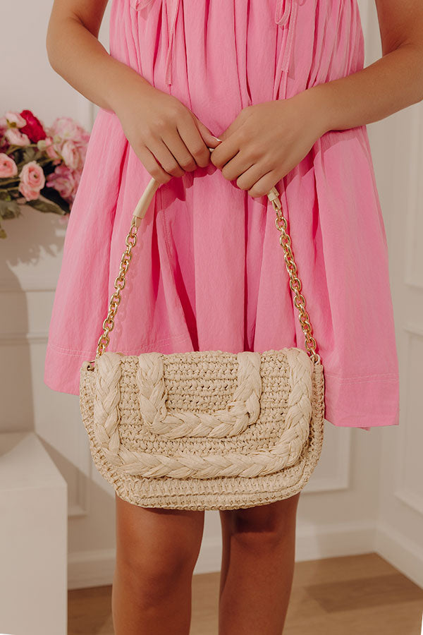 Vacay Bliss Woven Straw Purse