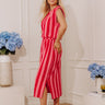 Weekend Stroll Stripe Knit Midi Dress in Pink Image - 1