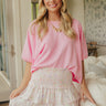 Sunny Muse Oversized Tee in Pink Image - 1