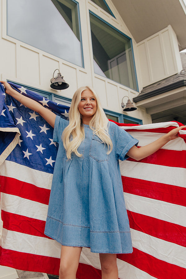 Bistro Babe Denim Mini Dress Image - 1