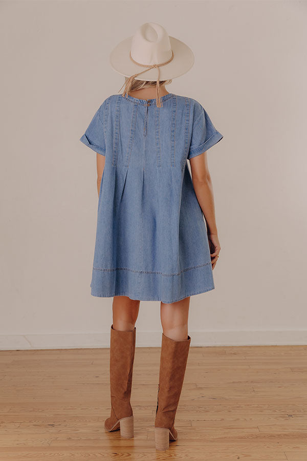 Bistro Babe Denim Mini Dress Image - 5