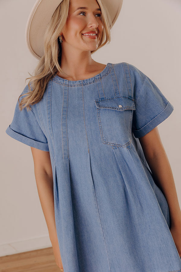 Bistro Babe Denim Mini Dress Image - 3