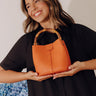 Cue The Chic Faux Leather Bucket Bag in Orange Image - 1