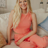 Weekend Go-To Ribbed Tank in Coral Image - 1