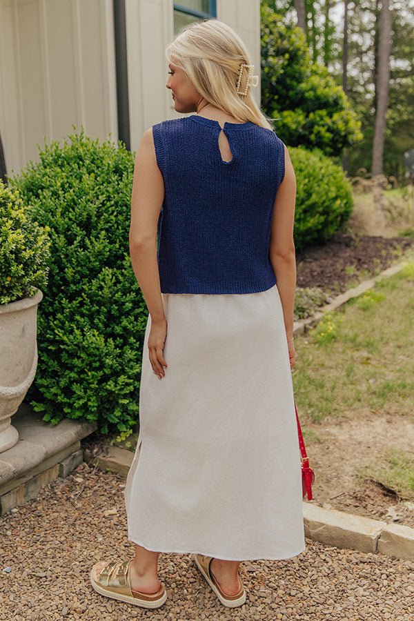 Lakehouse Muse Mixed Media Midi Dress Image - 5