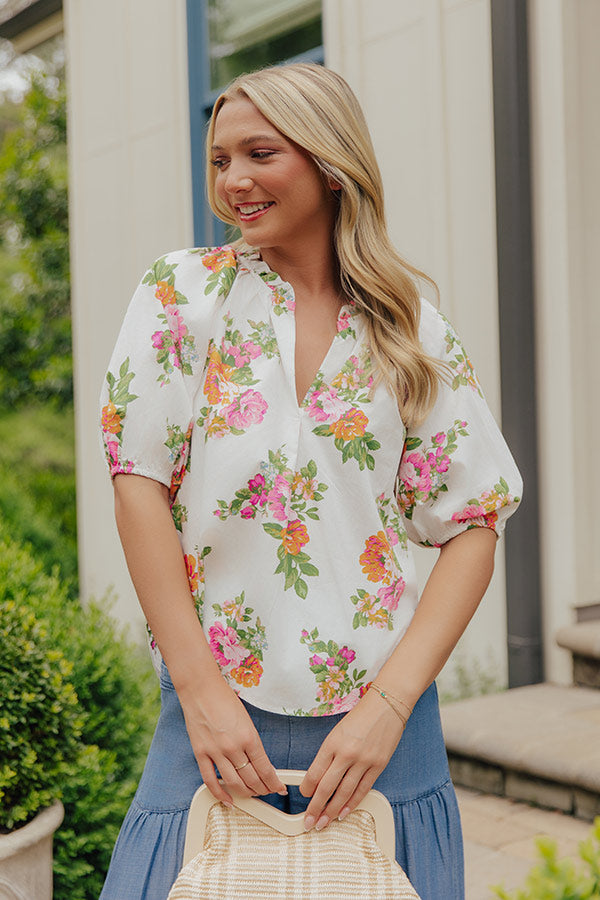 Sweet Court Floral Top Image - 5