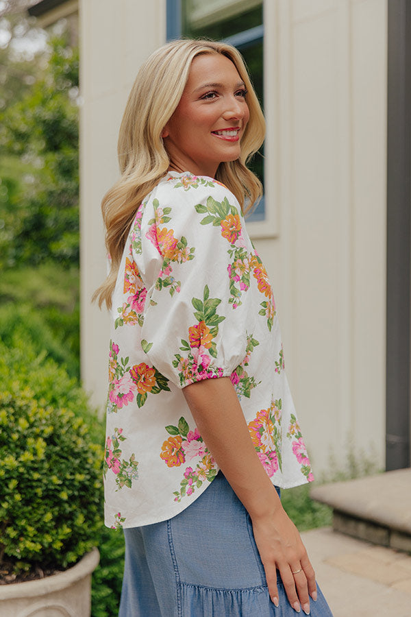 Sweet Court Floral Top Image - 3