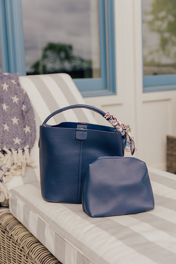 Yacht Club Chic Faux Leather Tote