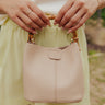Cue The Chic Faux Leather Bucket Bag in Warm Taupe Image - 1