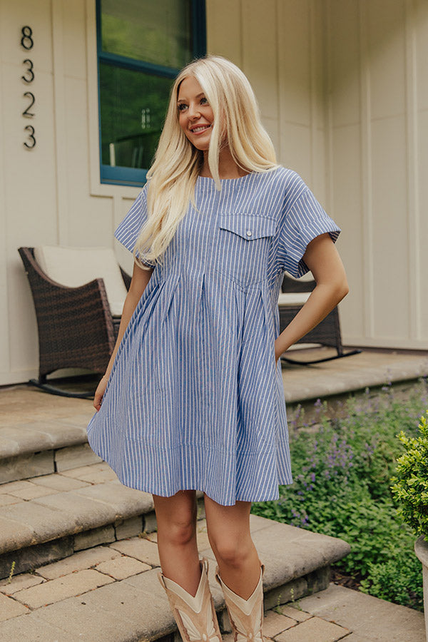 Nantucket Muse Stripe Mini Dress Image - 3