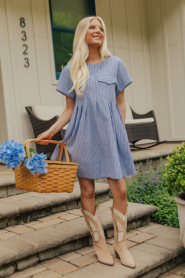 Nantucket Muse Stripe Mini Dress Image - 4