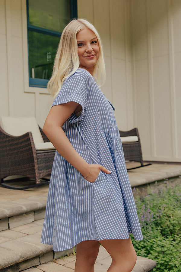 Nantucket Muse Stripe Mini Dress Image - 5