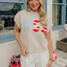 American Dream Embroidered Knit Sweater Top Image - 1