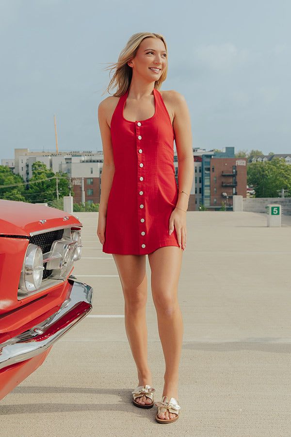 Kiss And Tell Button Down Mini Dress Image - 4