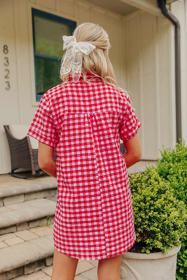 Lakeside Picnic Gingham Mini Dress Image - 4