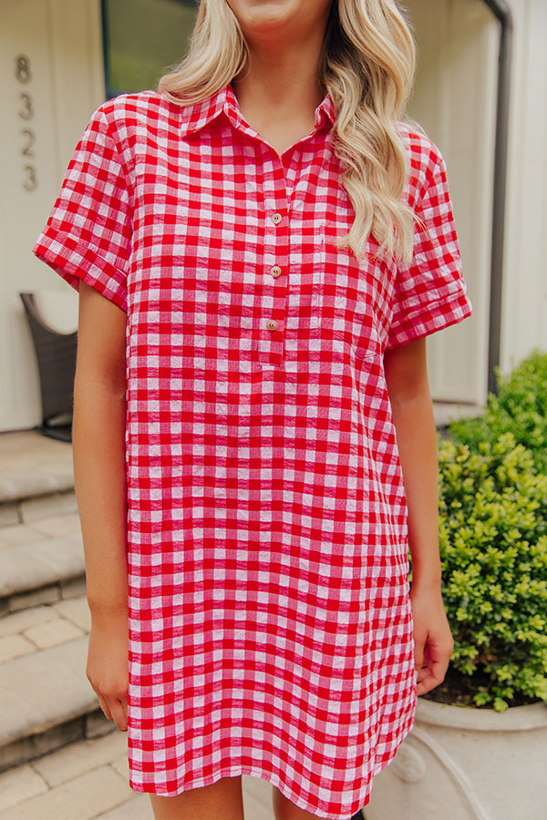 Lakeside Picnic Gingham Mini Dress Image - 3