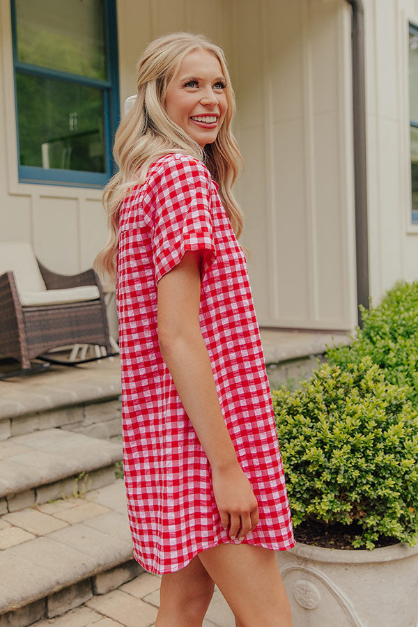 Lakeside Picnic Gingham Mini Dress Image - 5