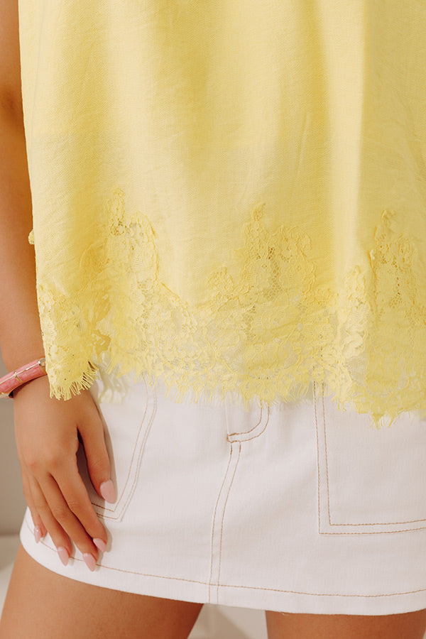 Effortless Grace Lace Trim Top Image - 2