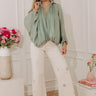 The Daisy High Waist Embroidered Wide Leg Jean Image - 1