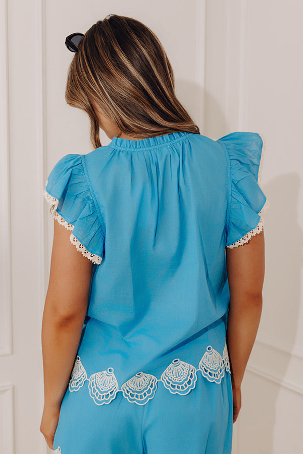 Coastal Views Embroidered Top Image - 4