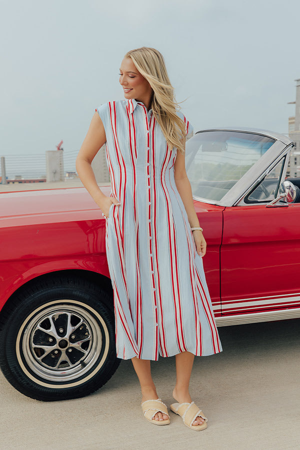 Liberty Lane Stripe Midi Dress Image - 4