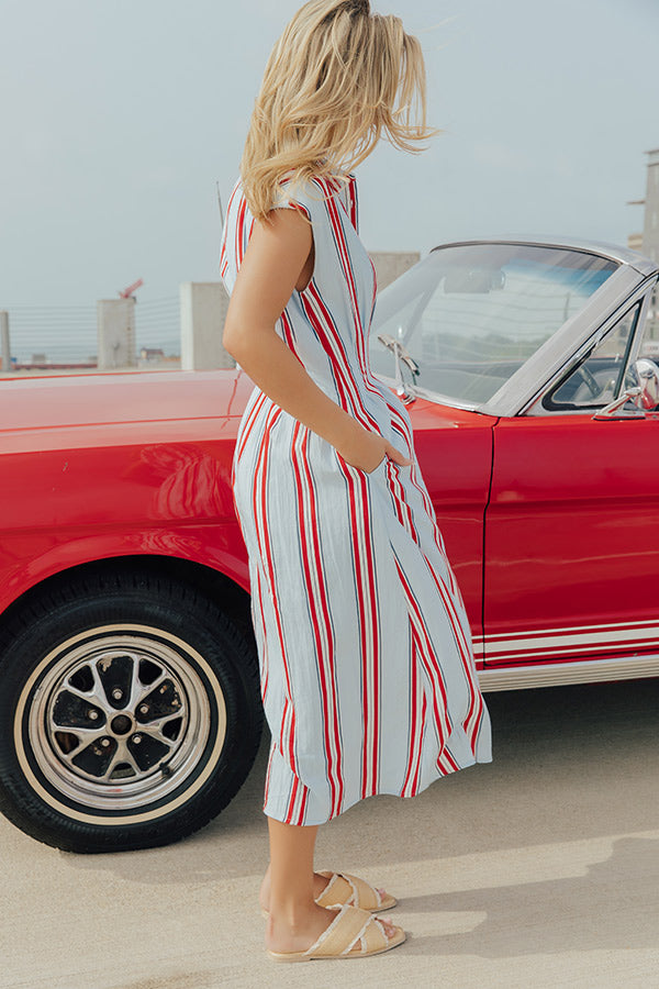 Liberty Lane Stripe Midi Dress Image - 5