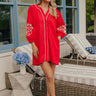 Harbor Nights Embroidered Mini Dress Image - 1