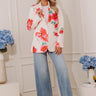Watercolor Daydream Floral Satin Blazer Image - 1