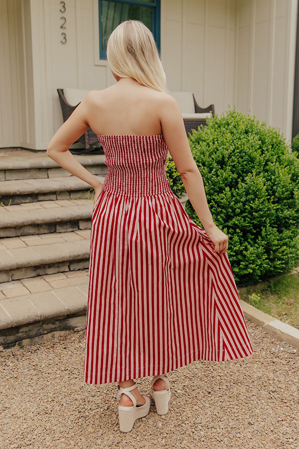Everyday Classic Stripe Midi Dress Image - 3