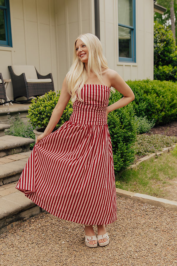 Everyday Classic Stripe Midi Dress Image - 1