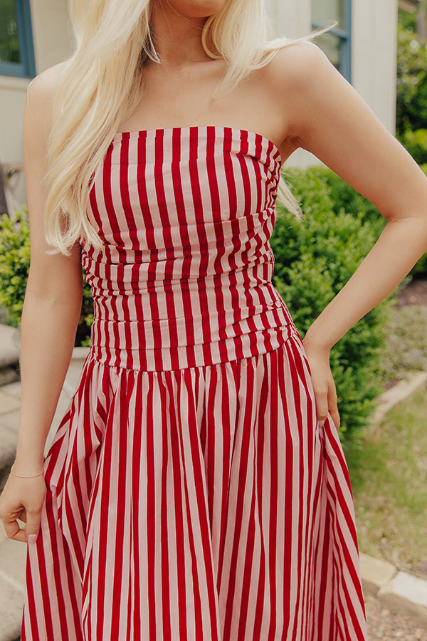 Everyday Classic Stripe Midi Dress Image - 4