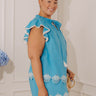 Coastal Views Embroidered Top Curves Image - 1
