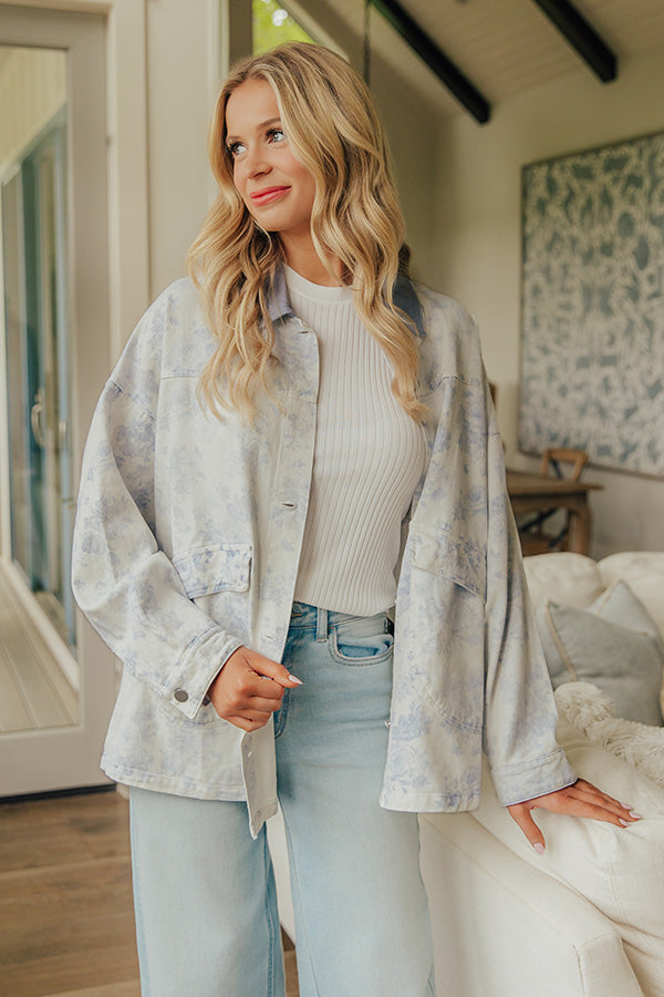 Sweet Garden Floral Denim Jacket Image - 1
