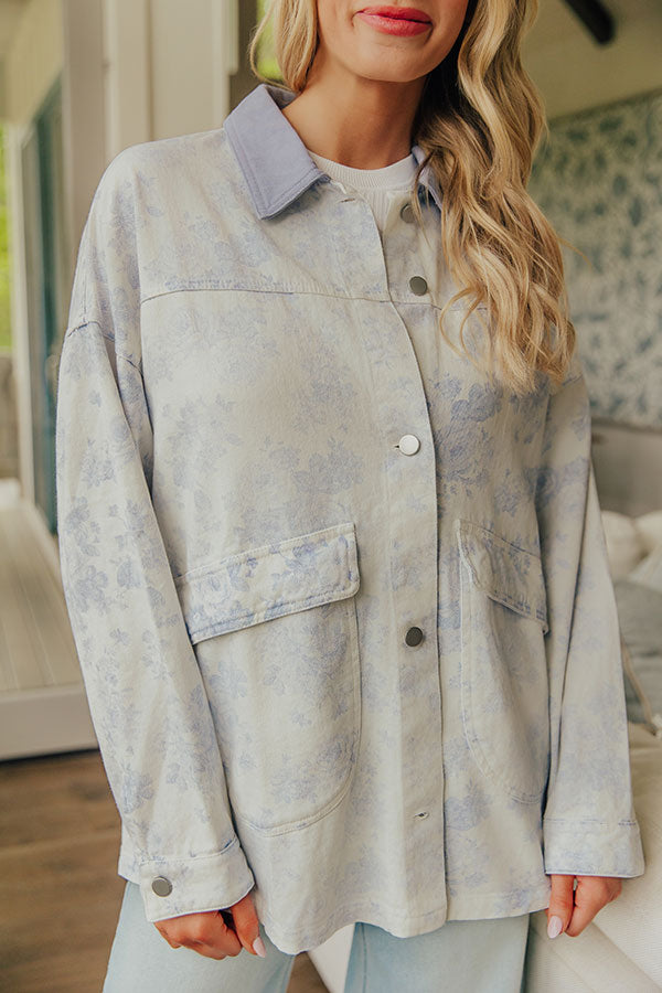 Sweet Garden Floral Denim Jacket Image - 4