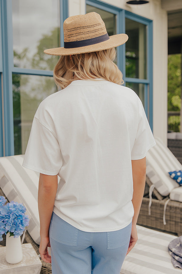 Sweet Freedom Oversized Embroidered Tee Image - 5