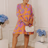 Everyday Petals Floral Mini Dress in Orange Curves Image - 1
