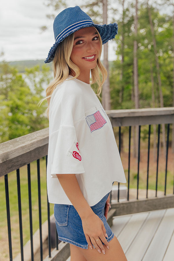 All-American Summer Embroidered Tee Image - 3