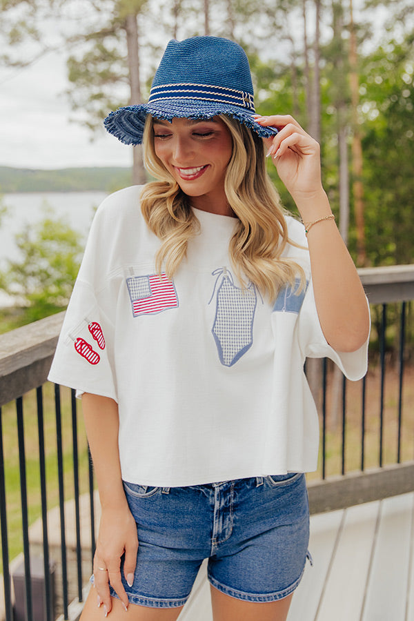 All-American Summer Embroidered Tee Image - 5