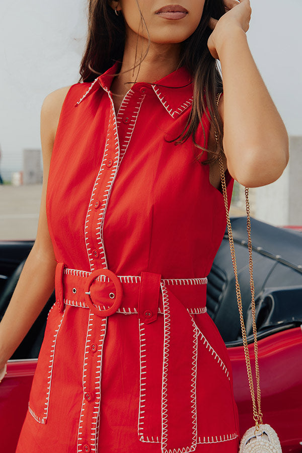 Main Attraction Embroidered Mini Dress Image - 5