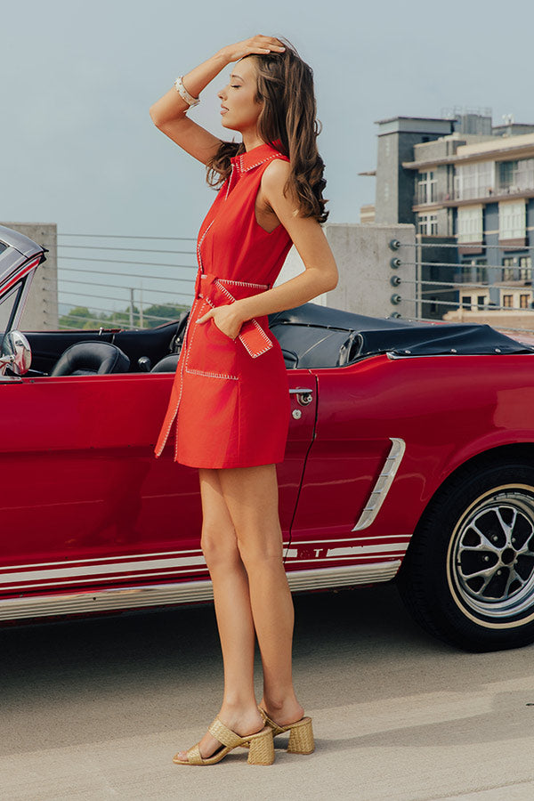 Main Attraction Embroidered Mini Dress Image - 3