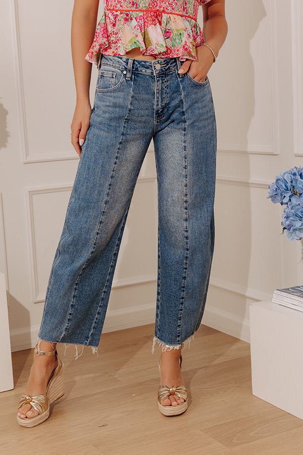 JUST USA Hunter Midrise Barrel Leg Jean Image - 2