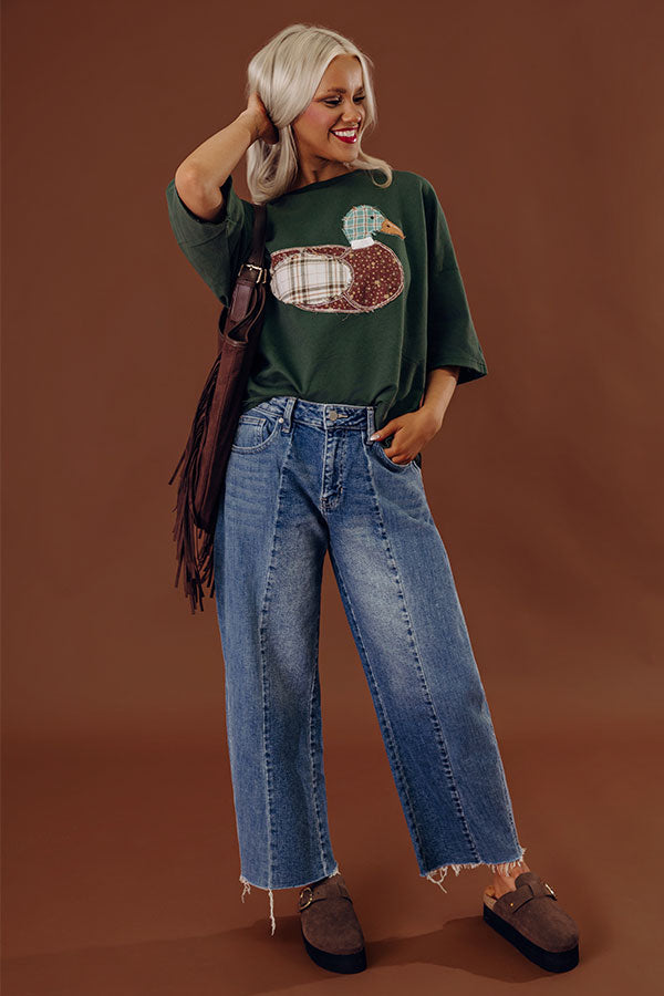 JUST USA Hunter Midrise Barrel Leg Jean Image - 1