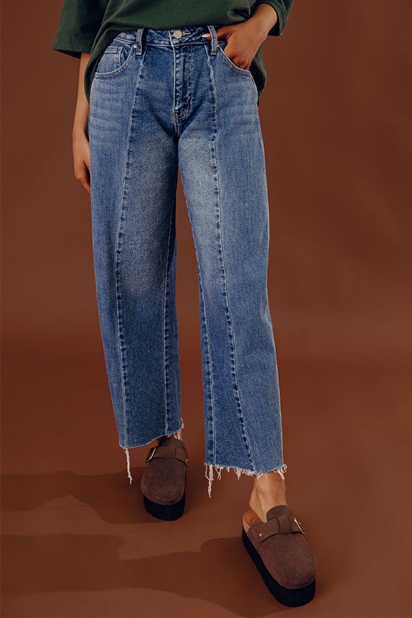 JUST USA Hunter Midrise Barrel Leg Jean Image - 2