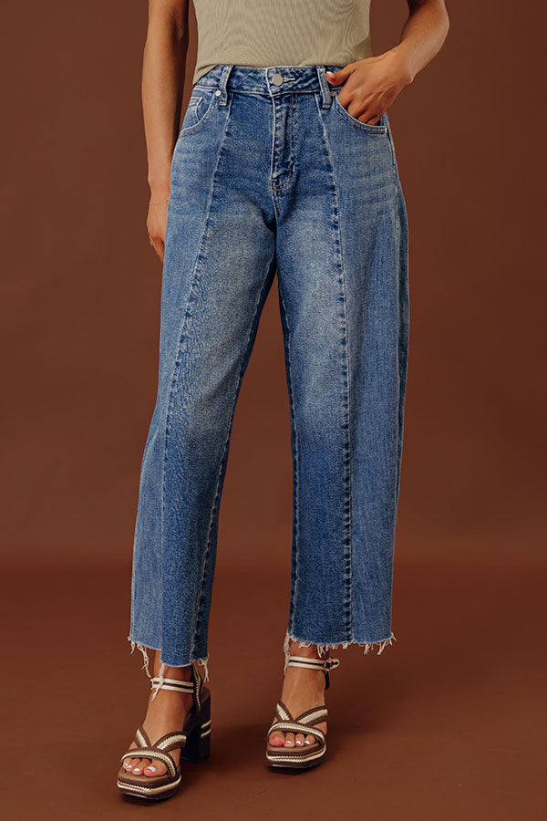JUST USA Hunter Midrise Barrel Leg Jean Image - 2