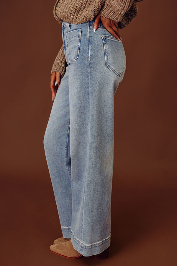 HIDDEN JEANS Ivy High Waist Wide Leg Jean in Light Wash Image - 2