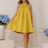 Sweet Breeze A-line Mini Dress in Chartreuse Image - 1